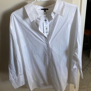 Dynamite white button down shirt xs/s (oversized fit)